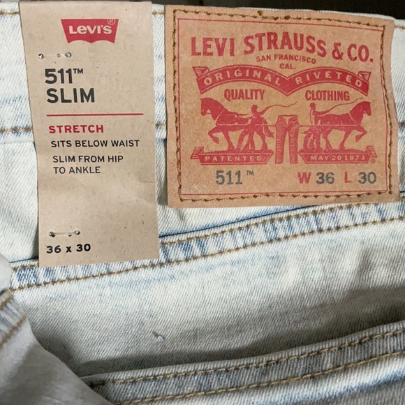 Mens Levi’s® 511™ Slim Fit Advanced Stretch - Picture 6 of 12